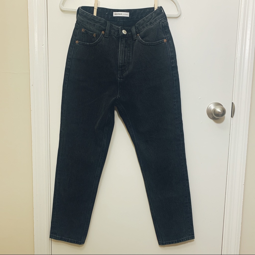 Black heavy straight jeans! Straight size27! New!